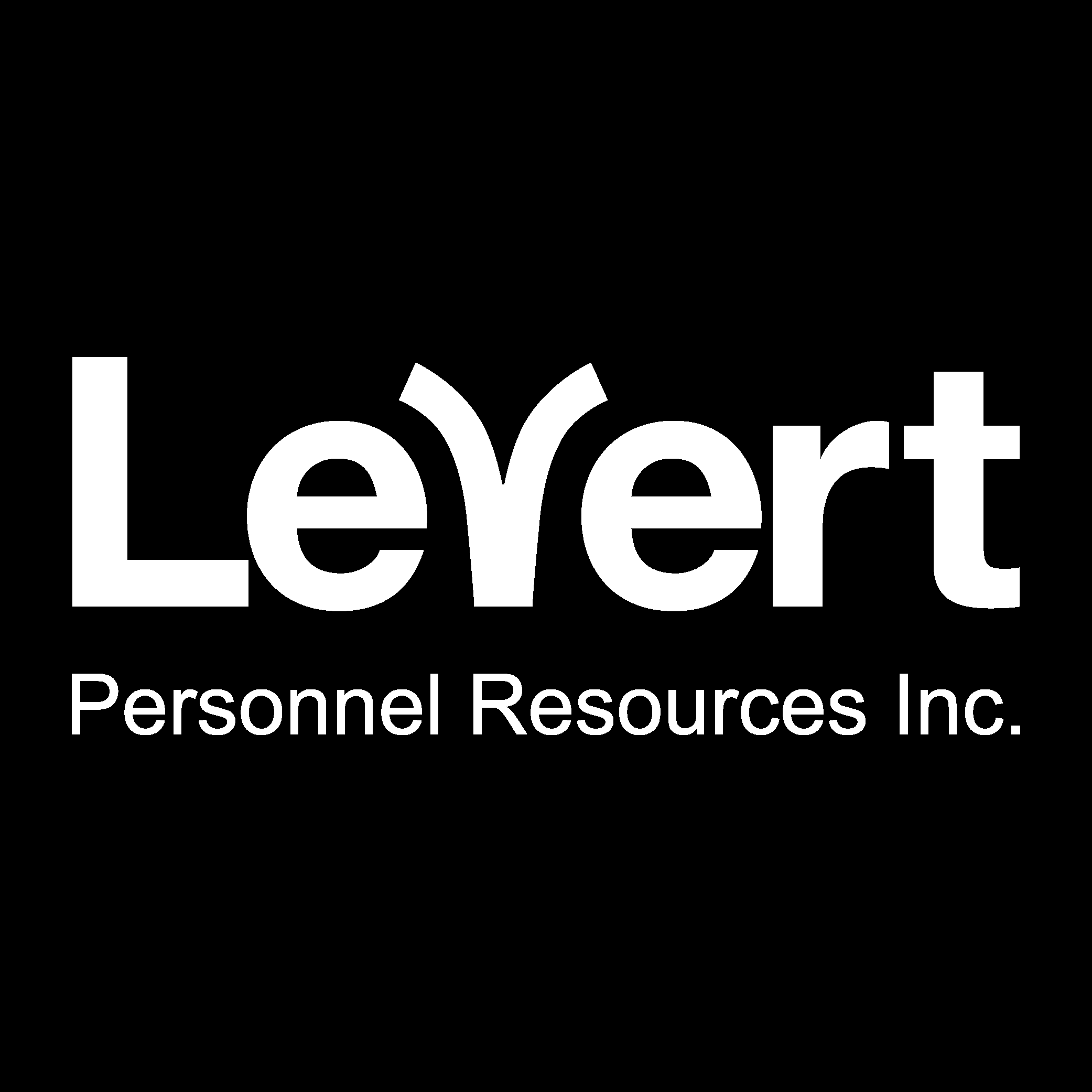 Levert Personnel Resources Inc. White Logo Vector Logo